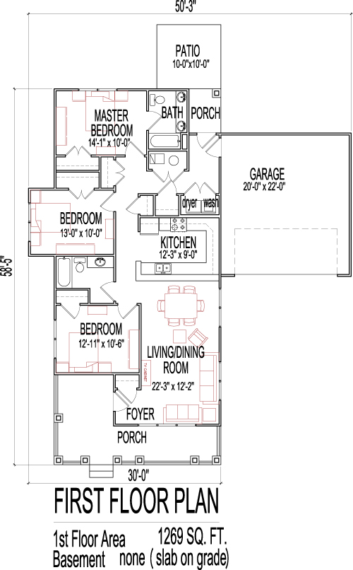 Featured image of post Sq Ft Simple 3 Bedroom House Plans With Garage