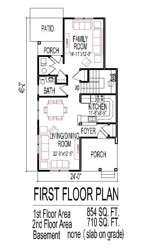 Low Budget House Floor Plans For Small Narrow Lots 3 Bedroom