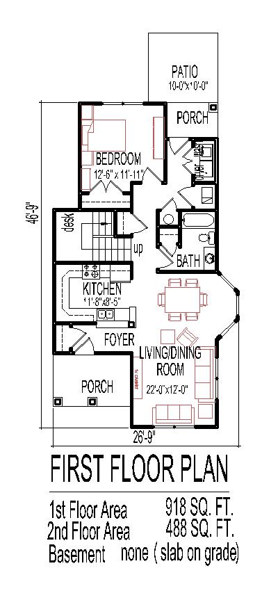 Simple Dream House Floor Plan Drawings 3 Bedroom 2 Story