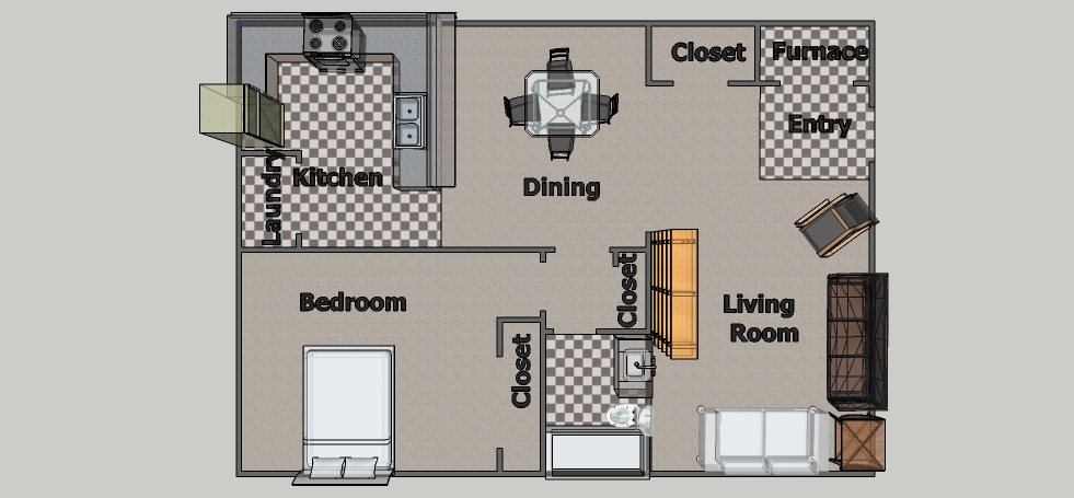 Simple 3d 3 Bedroom House Plans And 3d View House Drawings