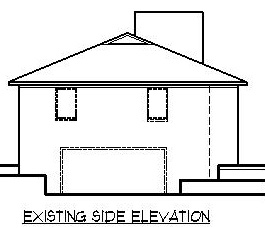 Garage Elevation Proposed Remodeling Changes to Rustic Style